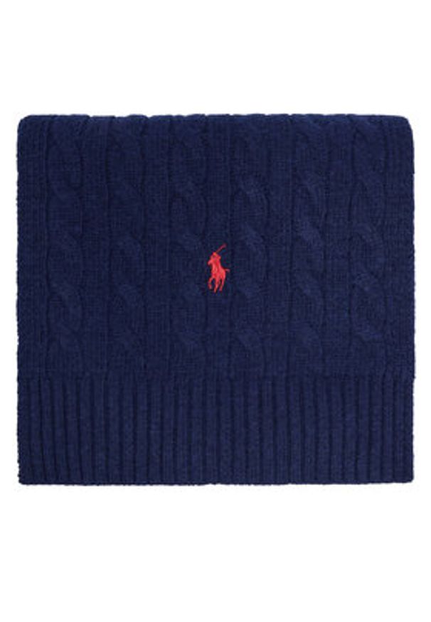 Polo Ralph Lauren Szalik 449959345002 Granatowy. Kolor: niebieski. Materiał: wełna