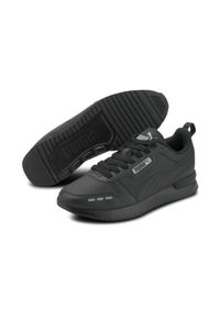 Puma - Buty sportowe R78 PUMA Black. Kolor: czarny. Materiał: skóra, syntetyk, tkanina, materiał. Wzór: aplikacja. Sezon: lato