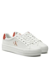 Calvin Klein Jeans Sneakersy Bold Vulc Flatf Low Lth Ml YW0YW01669 Biały. Kolor: biały. Materiał: skóra #3