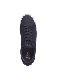 Ralph Lauren - RALPH LAUREN - Sneakersy z logo marki. Kolor: niebieski. Materiał: materiał, guma. Wzór: haft