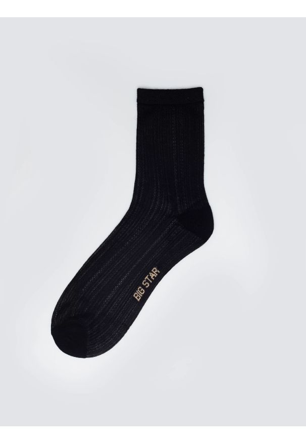 Big-Star - Skarpety damskie ażurowe z wizkozy czarne Holy 906. Kolor: czarny. Materiał: wiskoza. Wzór: ażurowy