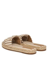 TOMMY HILFIGER - Tommy Hilfiger Klapki Canvas FW0FW09140 Beżowy. Kolor: beżowy. Materiał: materiał #6