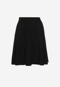 Born2be - Czarna Rozkloszowana Spódnica z Kaszmirem i Wysokim Stanem Agrea. Okazja: na co dzień. Stan: podwyższony. Kolor: czarny. Materiał: kaszmir. Styl: elegancki, casual #3