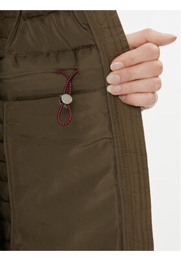 TOMMY HILFIGER - Tommy Hilfiger Kurtka puchowa Feminine WW0WW39861 Khaki Regular Fit. Kolor: brązowy. Materiał: syntetyk