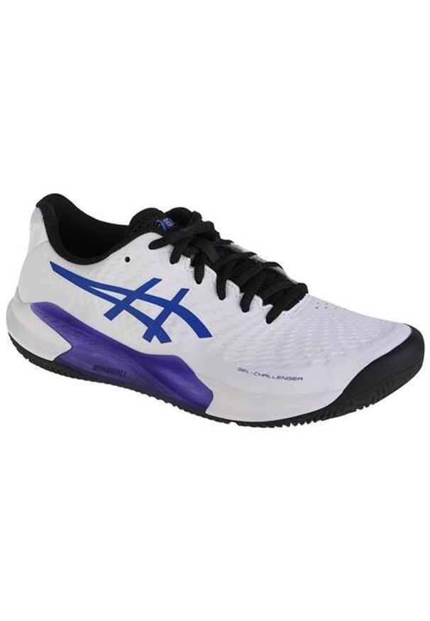 Buty treningowe męskie Asics Gel-challenger 14. Zapięcie: sznurówki. Kolor: biały, niebieski, wielokolorowy. Materiał: guma, syntetyk, materiał. Szerokość cholewki: normalna. Sport: tenis