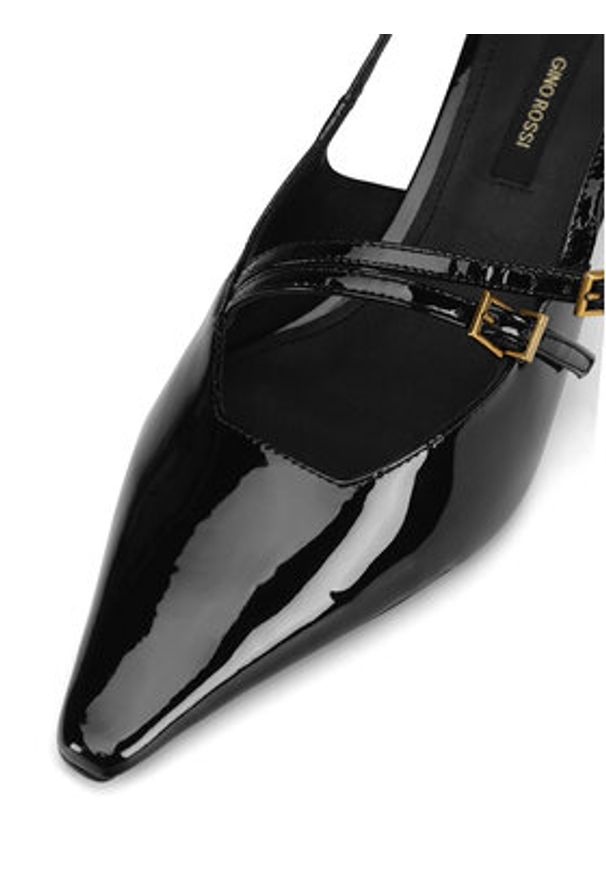 Gino Rossi Czółenka RAFA-116131 Czarny. Kolor: czarny. Materiał: lakier, skóra