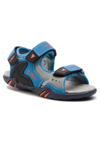 Sandały CMP Kids Alphard Hiking Sandal 39Q9614 Cyano/Orange 25MC. Kolor: niebieski. Materiał: skóra