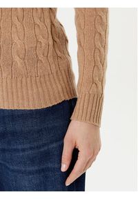 Polo Ralph Lauren Sweter 211971866002 Beżowy Slim Fit. Typ kołnierza: polo. Kolor: beżowy. Materiał: wełna