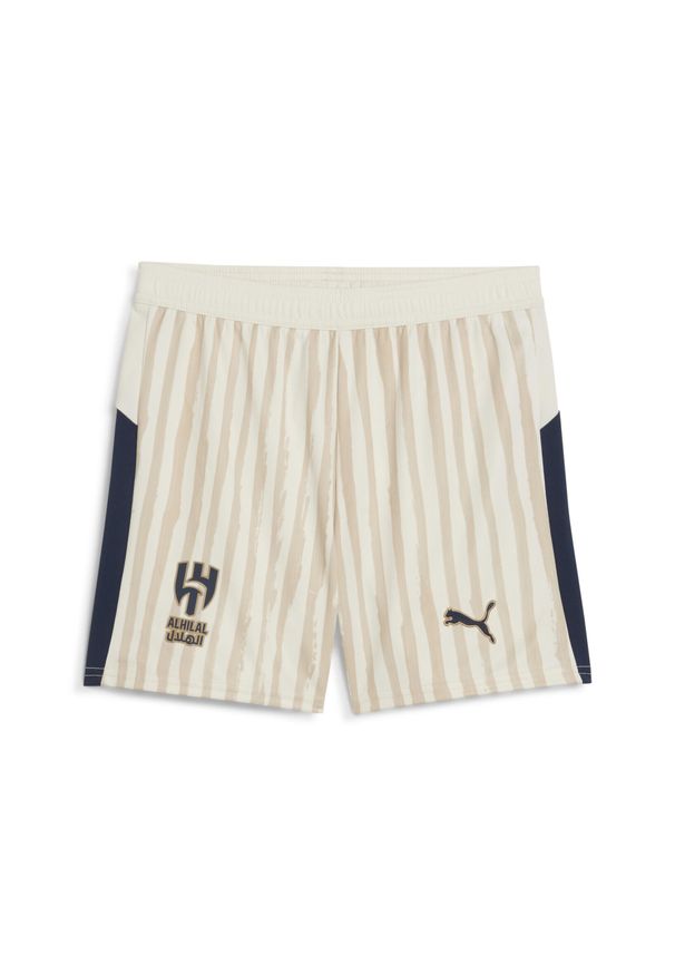 Puma - Młodzieżowe szorty KIDSUPER × AL-HILAL SFC PUMA Alpine Snow Club Navy White Blue. Kolor: niebieski, wielokolorowy, biały. Sezon: lato. Sport: piłka nożna
