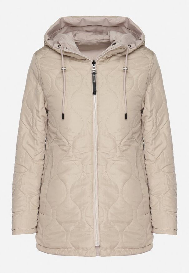 Born2be - Beżowa Kurtka Parka Dwustronna Korilea. Okazja: na co dzień. Kolor: beżowy. Wzór: gładki. Styl: casual, elegancki, klasyczny