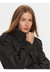 IVY & OAK - IVY OAK Płaszcz wełniany Caroline Ann IO111147 Szary Relaxed Fit. Kolor: szary. Materiał: wełna #3