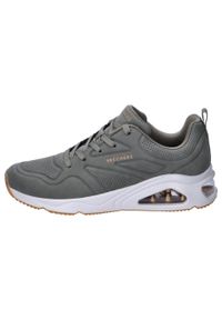 skechers - Buty Kobieta Skechers Tres-Air Uno szary. Kolor: zielony