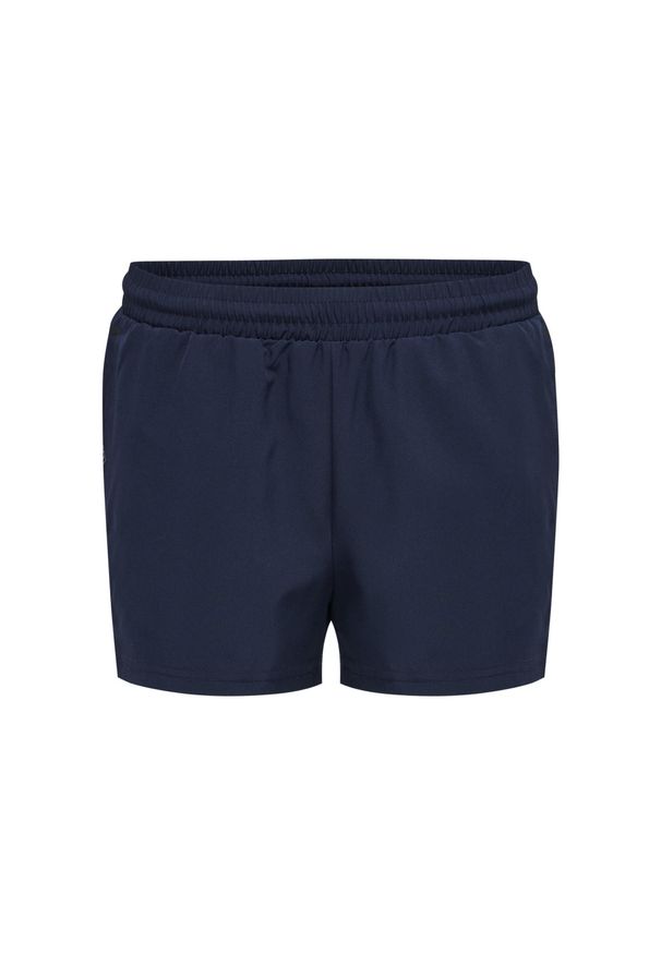 Szorty damskie Hummel Move Grid. Kolor: niebieski. Materiał: materiał. Wzór: jodełka, nadruk. Sport: fitness