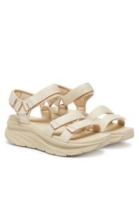 skechers - Skechers Sandały D'Lux Walker-Going-Out Vibes 119828/NAT Beżowy. Kolor: beżowy. Materiał: materiał #4