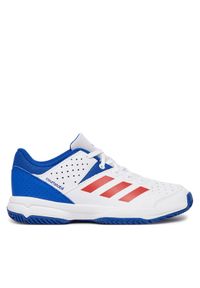 Adidas - adidas Buty halowe Court Stabil Shoes IH5548 Biały. Kolor: biały. Materiał: skóra