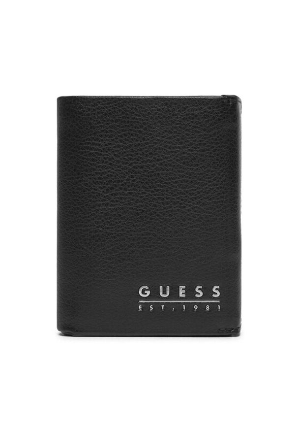 Guess Duży Portfel Męski SMMETL LEA65 Czarny. Kolor: czarny. Materiał: skóra
