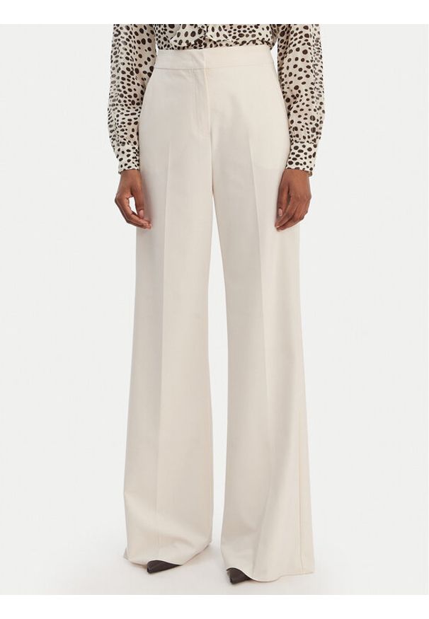 Marella Spodnie palazzo Sequoia 2613131211 Biały Wide Leg. Kolor: biały. Materiał: syntetyk