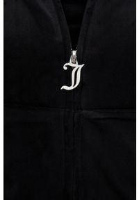 Juicy Couture bluza damska kolor czarny z kapturem z aplikacją. Okazja: na co dzień. Typ kołnierza: kaptur. Kolor: czarny. Wzór: aplikacja. Styl: casual #4