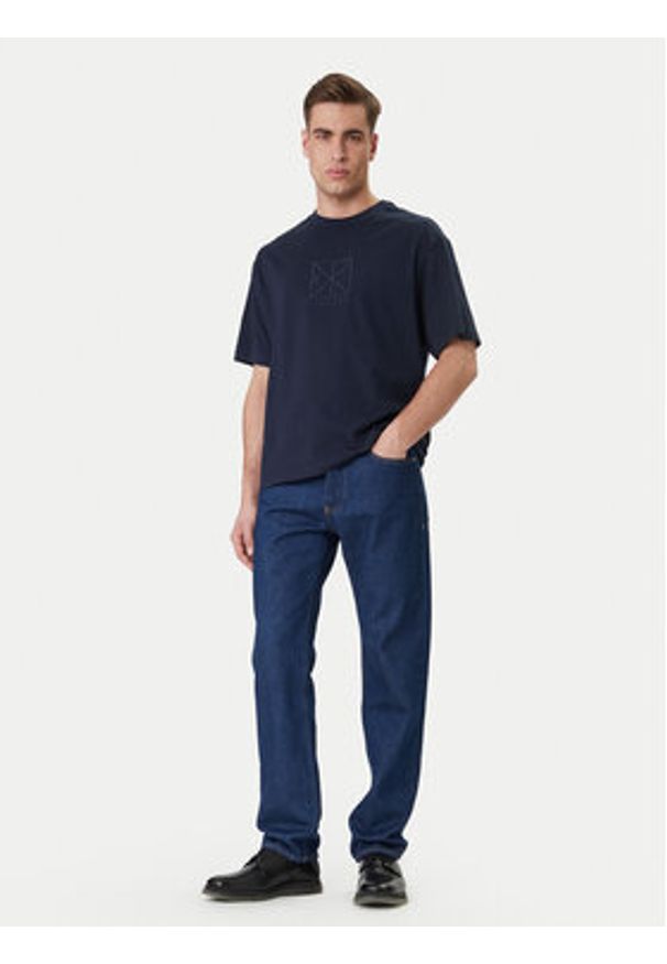 Calvin Klein T-Shirt Emblem Graphic LV14RF817G Granatowy Regular Fit. Kolor: niebieski. Materiał: bawełna
