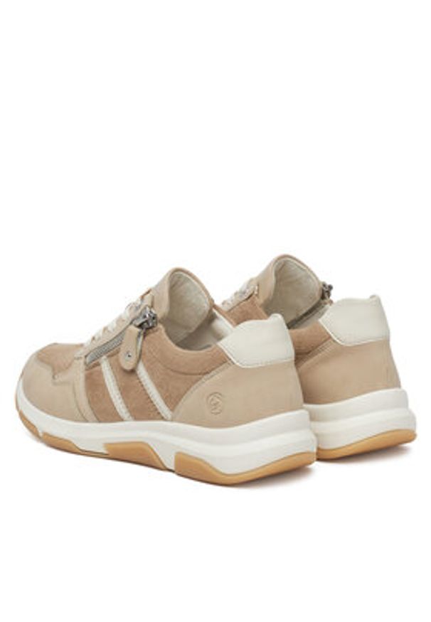 Remonte Sneakersy D1S04-60 Beżowy. Kolor: beżowy. Materiał: materiał, syntetyk
