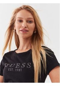 Guess T-Shirt Crysta W3GI76 K8G01 Czarny Regular Fit. Kolor: czarny. Materiał: bawełna