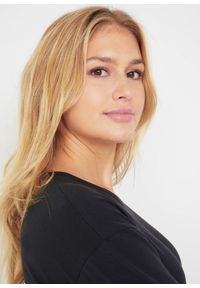 bonprix - Sukienka z dżerseju o linii litery O. Kolor: czarny. Materiał: jersey, bawełna. Długość rękawa: długi rękaw #2