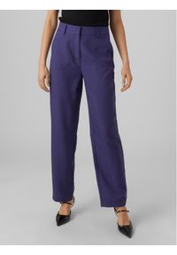 Vero Moda Spodnie materiałowe 10293210 Granatowy Straight Fit. Kolor: niebieski. Materiał: syntetyk #1