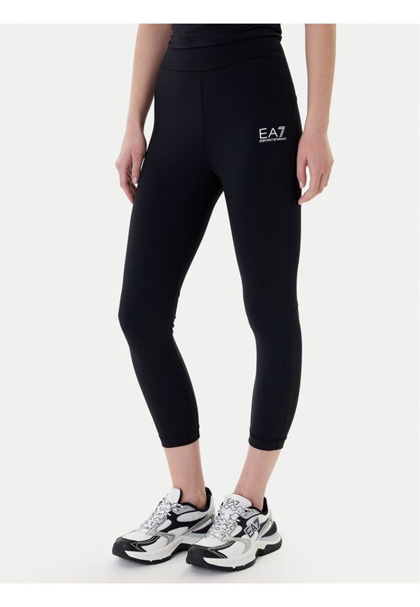 EA7 Emporio Armani Legginsy 7W000932 AF21580 UC001 Czarny Slim Fit. Kolor: czarny. Materiał: syntetyk