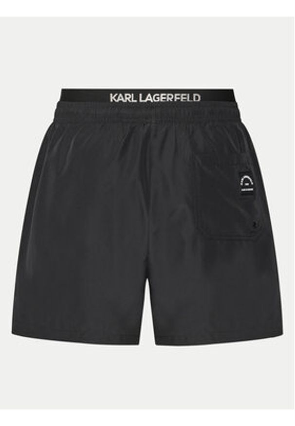 Karl Lagerfeld - KARL LAGERFELD Szorty kąpielowe A1M46054 Czarny Regular Fit. Kolor: czarny. Materiał: syntetyk