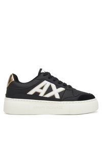 Armani Exchange Sneakersy XDX147 XV830 T780 Czarny. Kolor: czarny. Materiał: skóra