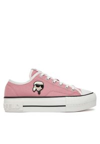 Karl Lagerfeld - KARL LAGERFELD Trampki KL60424 Różowy. Kolor: różowy. Materiał: materiał
