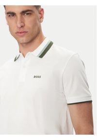 BOSS Polo Paddy Ap Heritage 50538101 Biały Regular Fit. Typ kołnierza: polo. Kolor: biały. Materiał: bawełna #4
