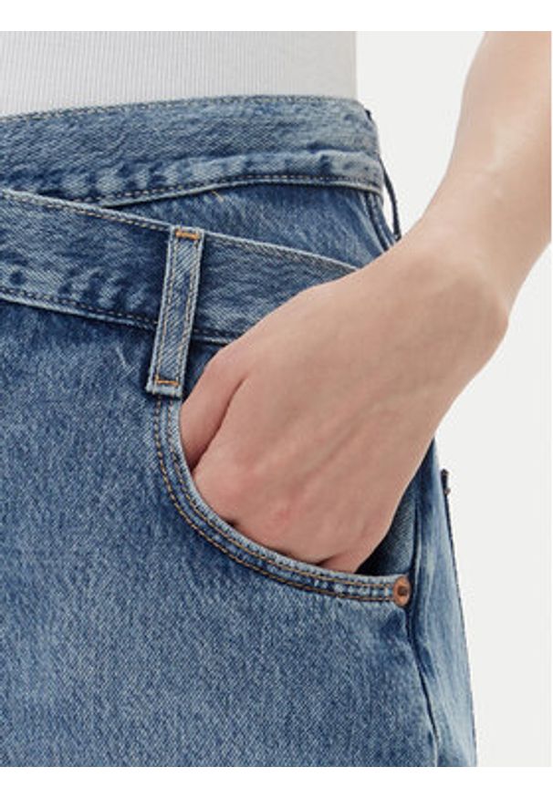 Guess Spódnica jeansowa W5YD1C D5QKB Granatowy Regular Fit. Kolor: niebieski. Materiał: bawełna, jeans