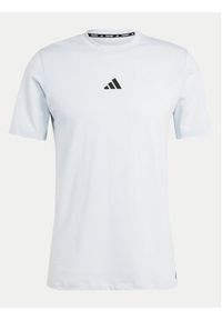 Adidas - adidas Koszulka techniczna Workout Logo IT2128 Niebieski Regular Fit. Kolor: niebieski. Materiał: syntetyk, bawełna #5