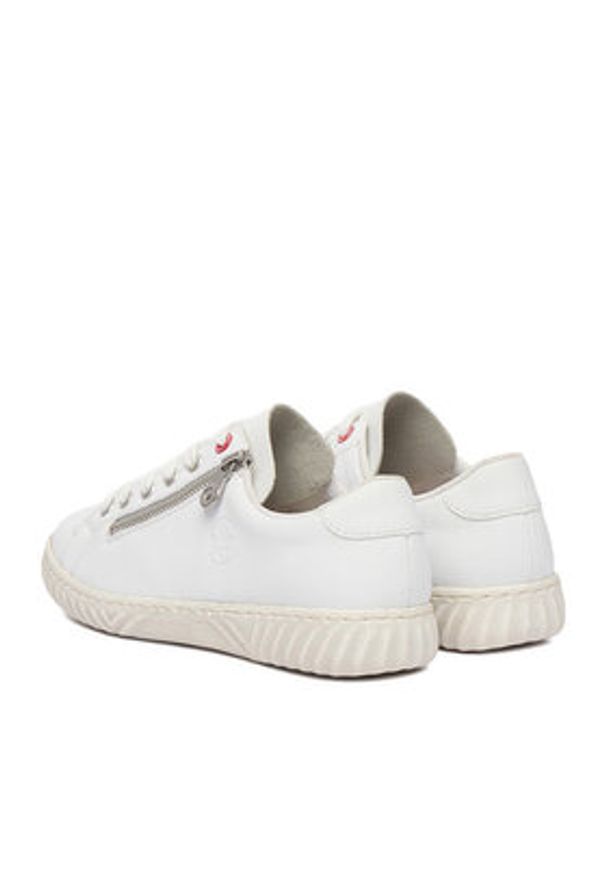 Rieker Sneakersy N0900-81 Biały. Kolor: biały. Materiał: skóra