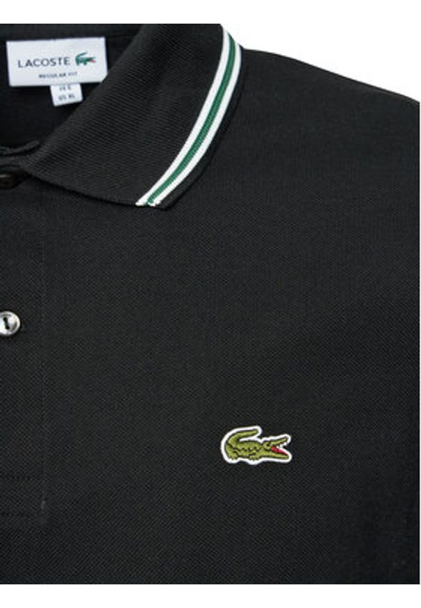 Lacoste Polo PH9875 Czarny Regular Fit. Typ kołnierza: polo. Kolor: czarny. Materiał: bawełna
