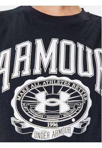 Under Armour T-Shirt Ua Collegiate Crest Crop Ss 1379402 Czarny Loose Fit. Kolor: czarny. Materiał: bawełna #4