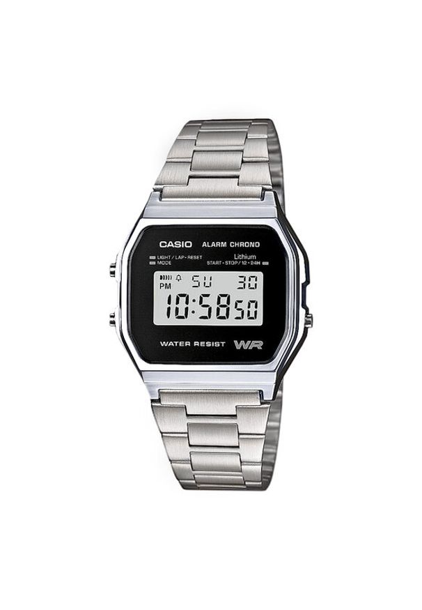 Casio Zegarek Vintage A158WEA-1EF Srebrny. Kolor: srebrny. Styl: vintage