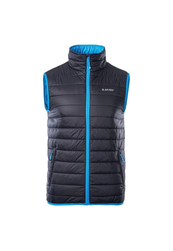Hi-tec - Bezrękawnik Męski Pikowany Solner. Kolor: niebieski, wielokolorowy, czarny. Długość rękawa: bez rękawów. Sport: turystyka piesza