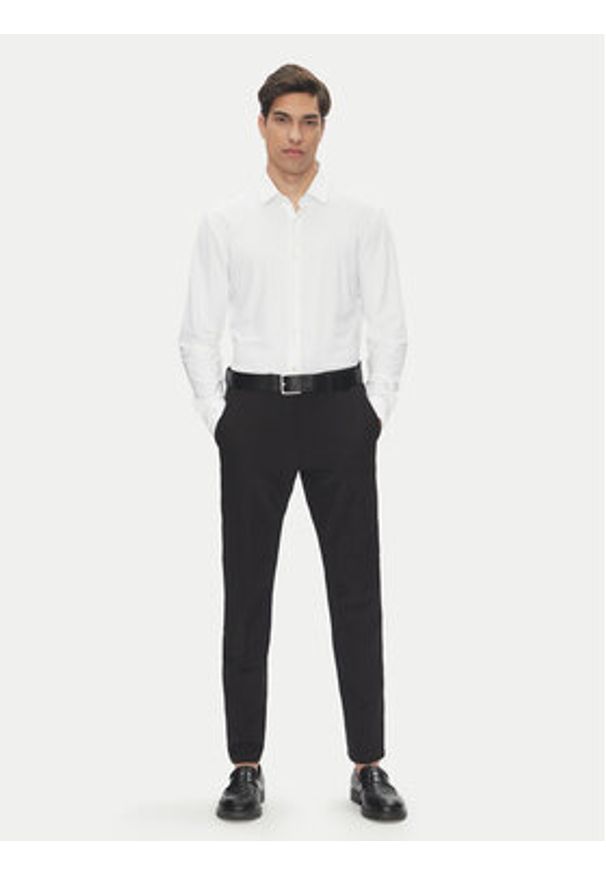 BOSS Koszula P-Hank 50539398 Biały Slim Fit. Kolor: biały. Materiał: syntetyk