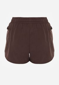 Renee - Brązowe Szorty w Sportowym Stylu z Siateczką i Podszewką Elishka. Okazja: na co dzień, na spacer. Kolor: brązowy. Styl: sportowy #5
