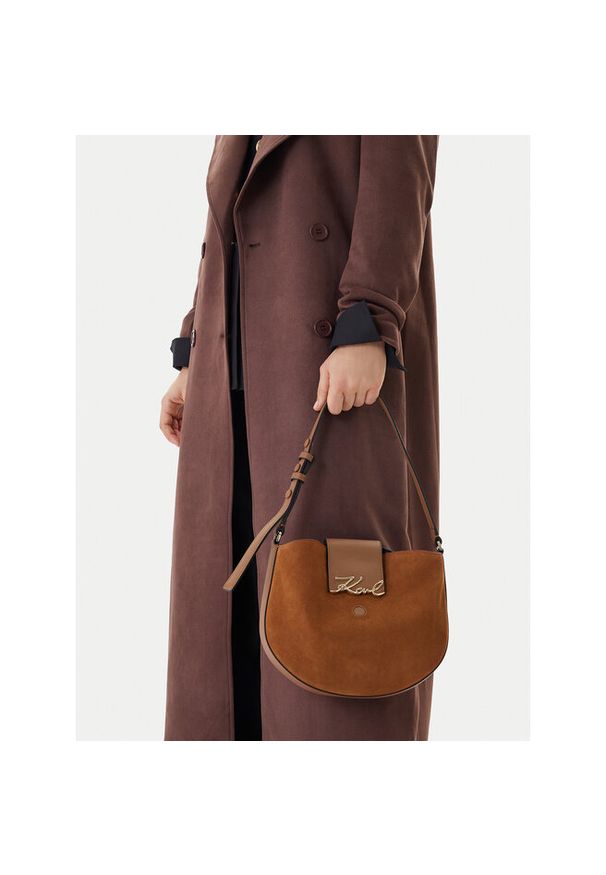 Karl Lagerfeld - Torebka KARL LAGERFELD. Kolor: brązowy