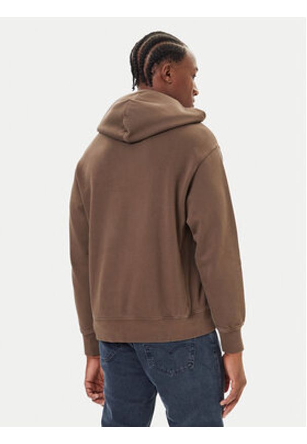 Levi's® Bluza Authentic A8435-0033 Brązowy Relaxed Fit. Kolor: brązowy. Materiał: bawełna