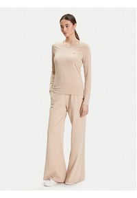 EA7 Emporio Armani Bluzka 7W000456 AF10373 U1046 Beżowy Slim Fit. Kolor: beżowy. Materiał: bawełna #5