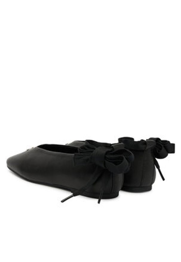 Tommy Jeans Baleriny Tjw Ballerina With Laces EN0EN02939 Czarny. Kolor: czarny. Materiał: skóra