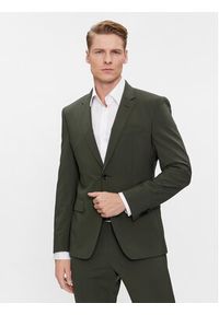 BOSS - Boss Garnitur H-Huge-2Pcs-224 50509485 Zielony Slim Fit. Kolor: zielony. Materiał: wełna #11