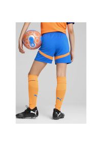 Puma - Młodzieżowe szorty Olympique Marsylia 24/25 PUMA Racing Blue Fluro Orange Pes. Kolor: żółty, pomarańczowy, wielokolorowy, niebieski. Sport: piłka nożna