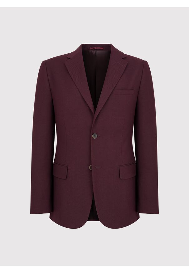 Pako Lorente - PAKO LORENTE – Marynarka garniturowa w kolorze bordowym. Okazja: na ślub cywilny, na co dzień, na wesele. Kolor: czerwony. Materiał: poliester, elastan, wiskoza. Wzór: gładki. Styl: casual
