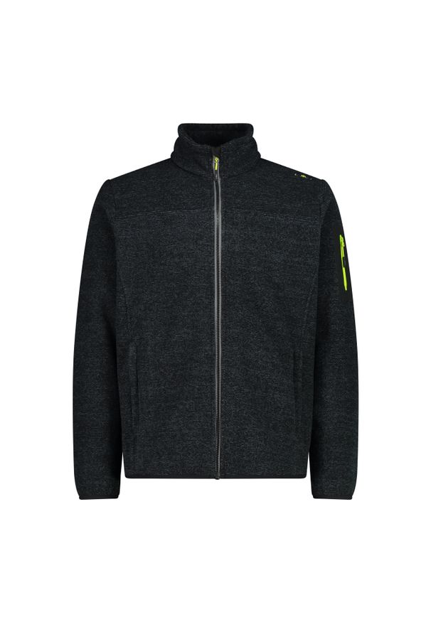 Bluza męska turystyczna CMP 38H2237. Kolor: czarny. Materiał: polar. Sport: turystyka piesza