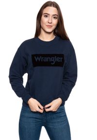 Wrangler - BLUZA WRANGLER HIGH RIB RETRO SWEAT NAVY W6N0HA114 112130760. Styl: retro, klasyczny #4